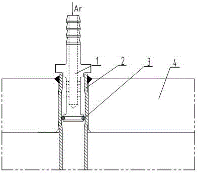 Titanium heat exchange tube welded argon shield device and using method thereof