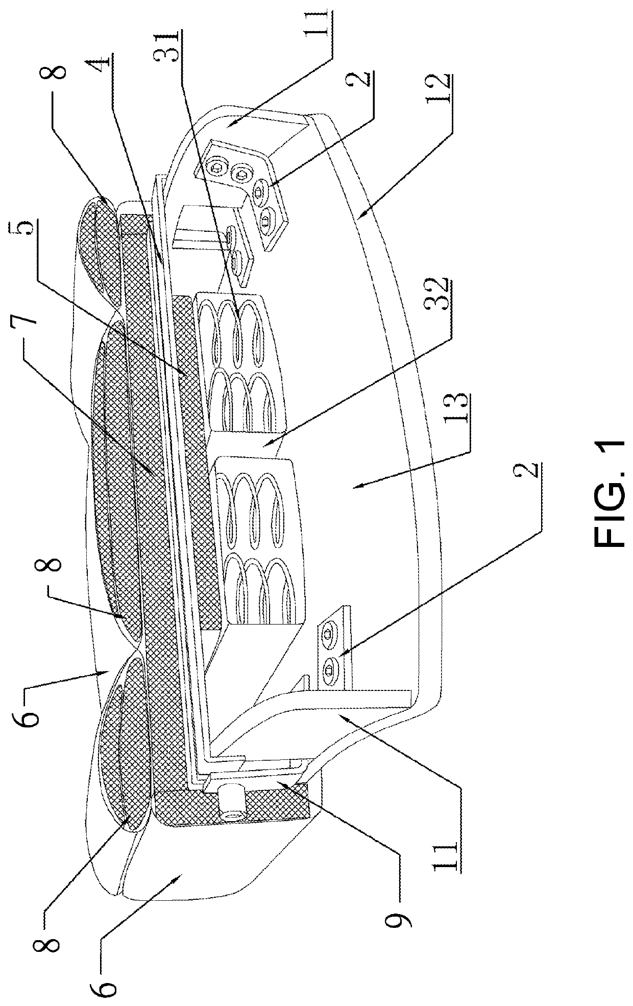 Chair cushion and its supporting structure