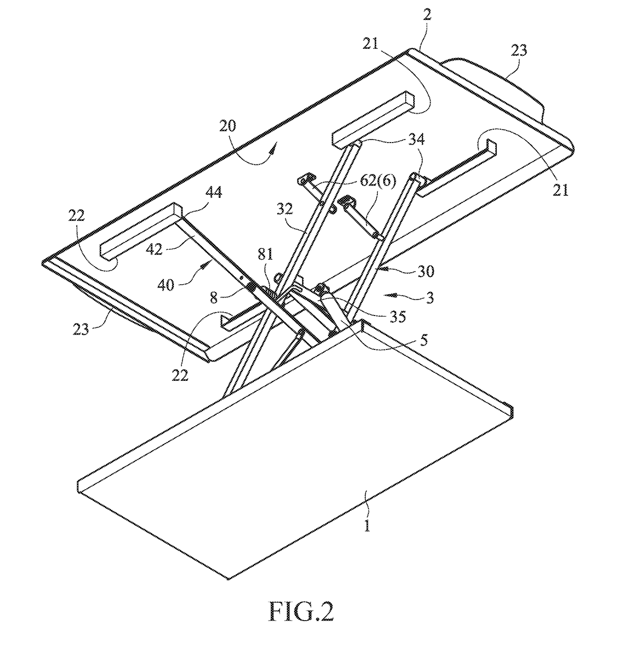 Ultra-thin lifting table