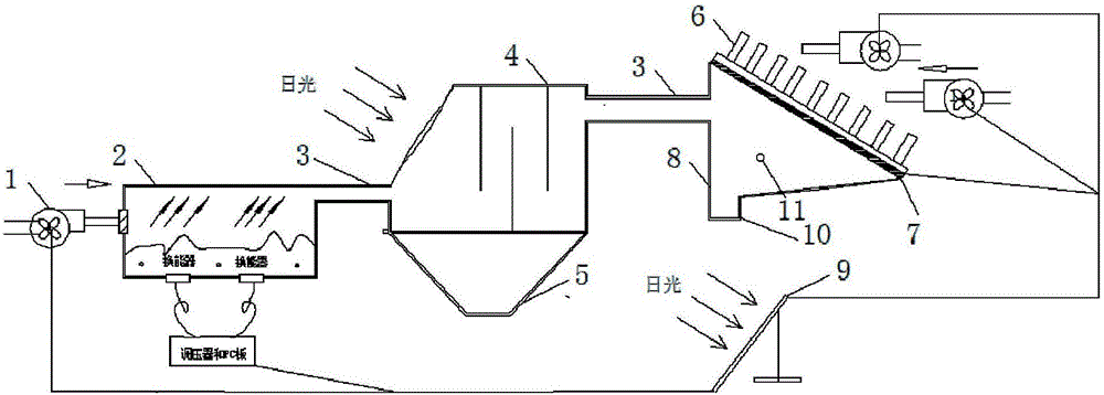 Heavy salt water treatment device using ultrasonic atomization combined with solar evaporation