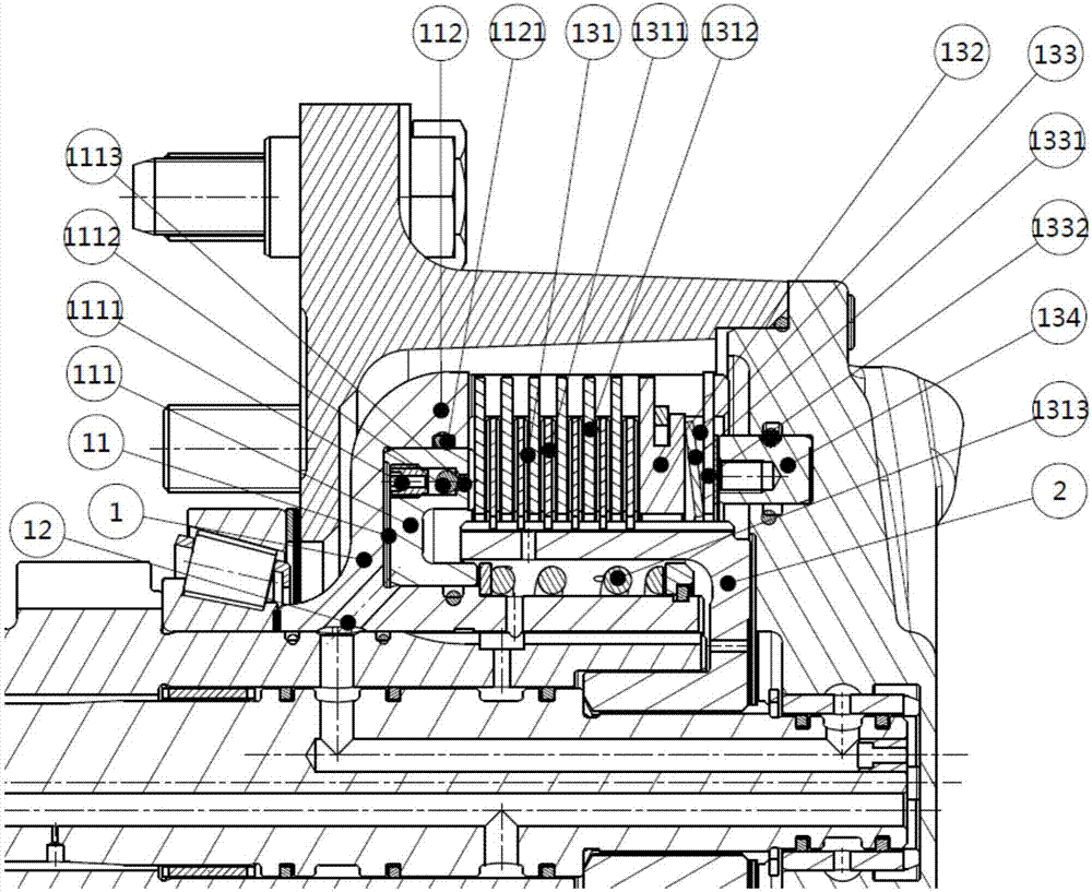 Wet clutch power output device and tractor