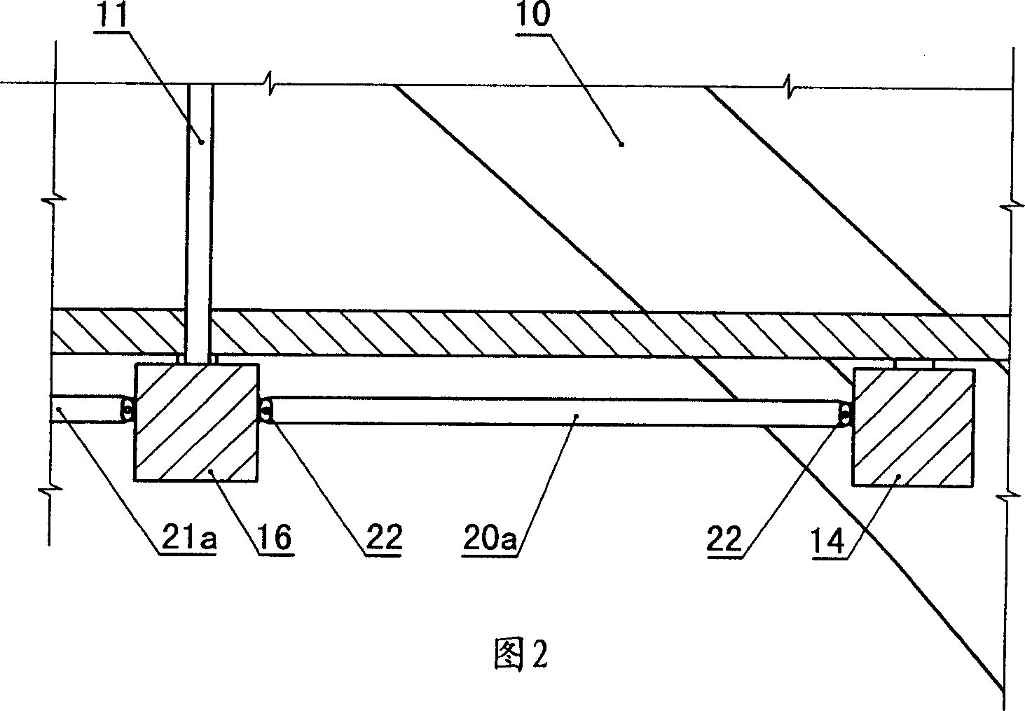 Longitudinal limiting device for half-through and through type arch bridge short suspension arm