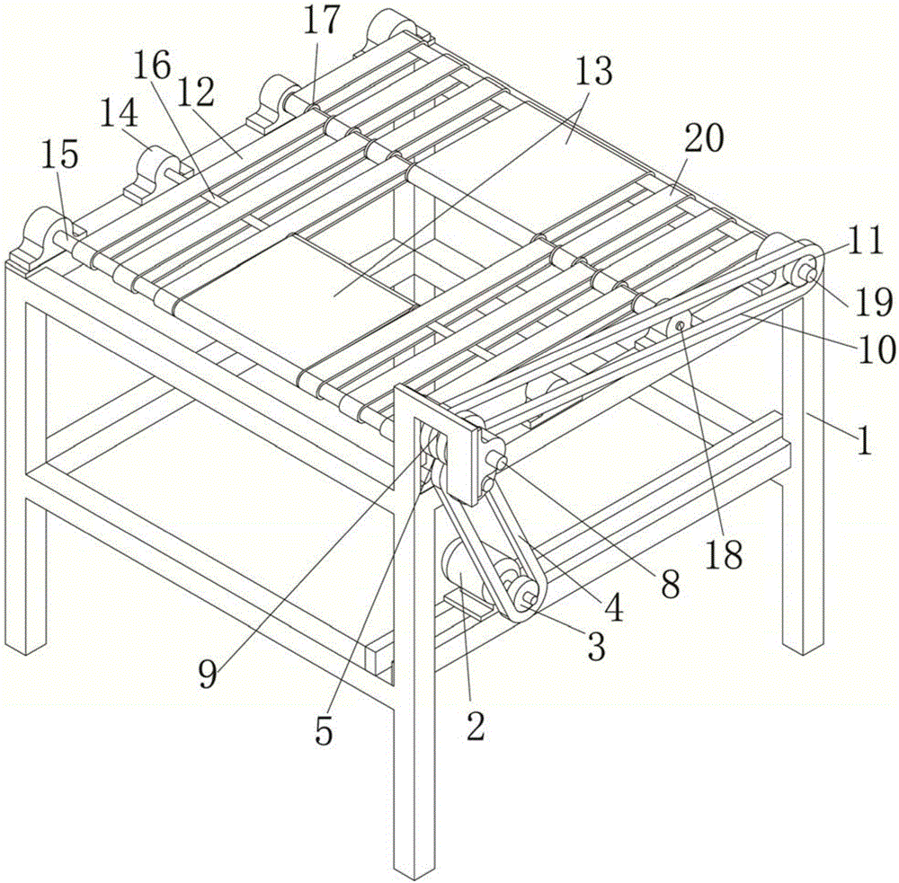 Planar and bidirectional staggered synchronous fringy banana conveying device