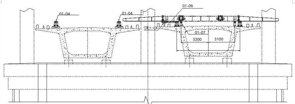 Variable-breadth movable support and construction method thereof