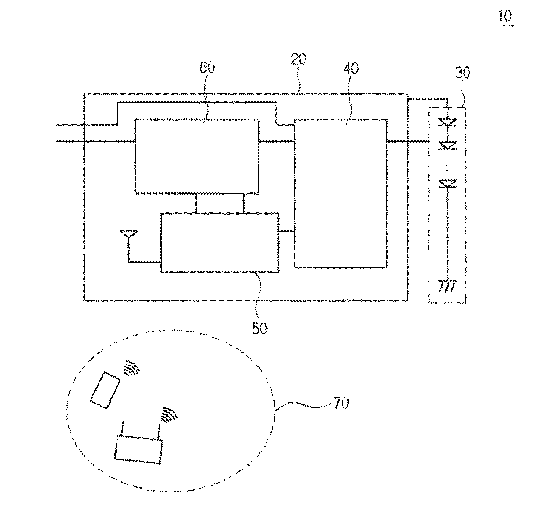 Power supply device for LED and light emitting device having the same