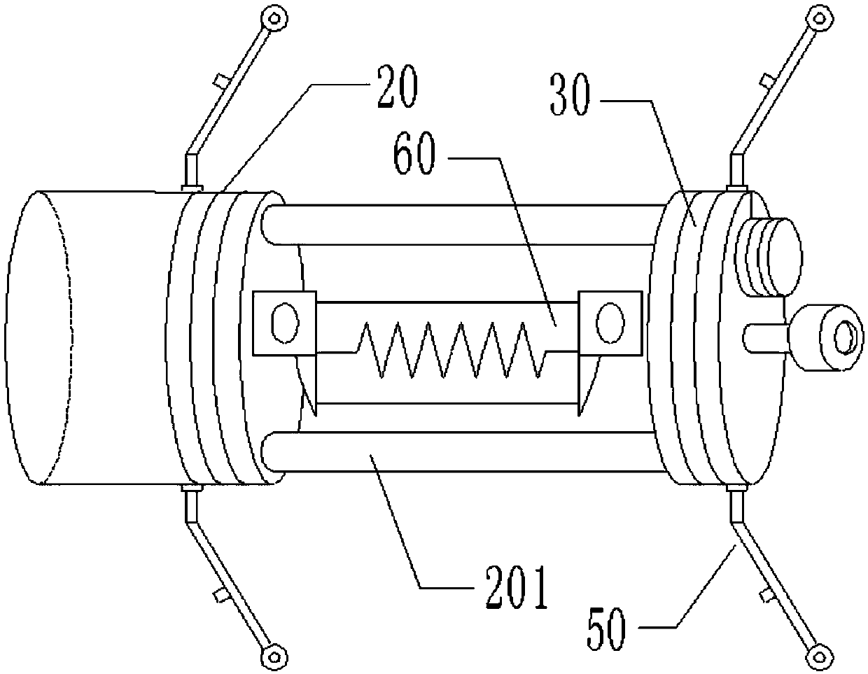 Photo-curing repair device and underground pipeline repair system applying same