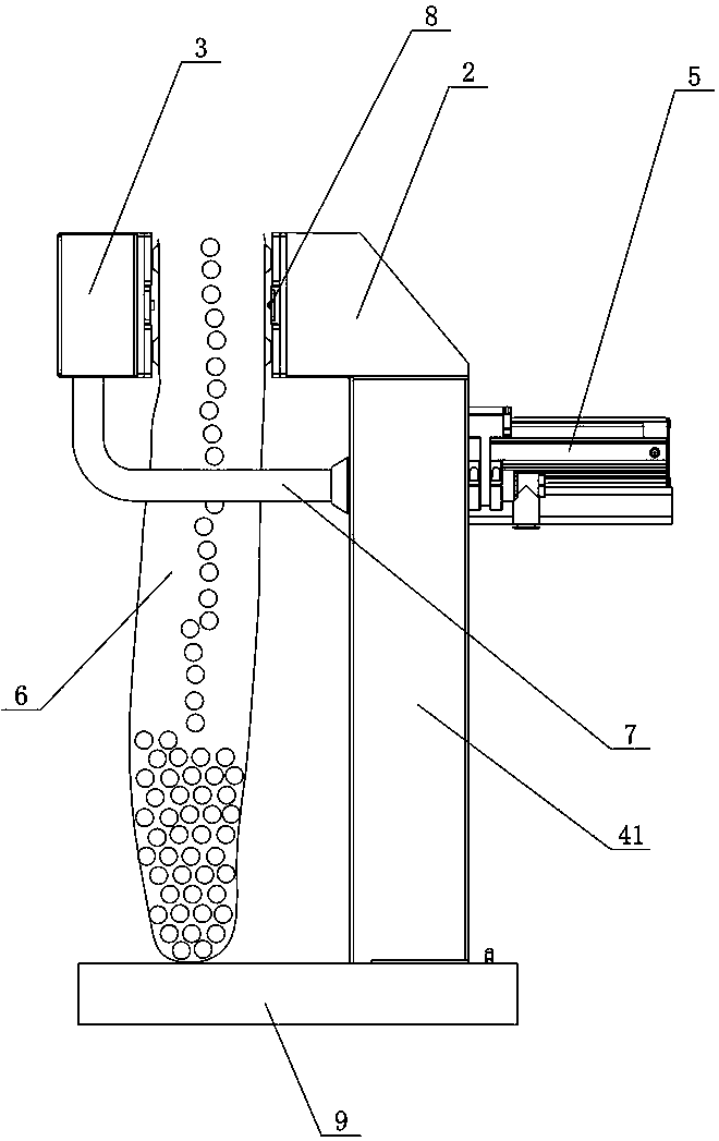 Packing bag heat seal mechanism and rubber plug/aluminum cover discharge device based on same