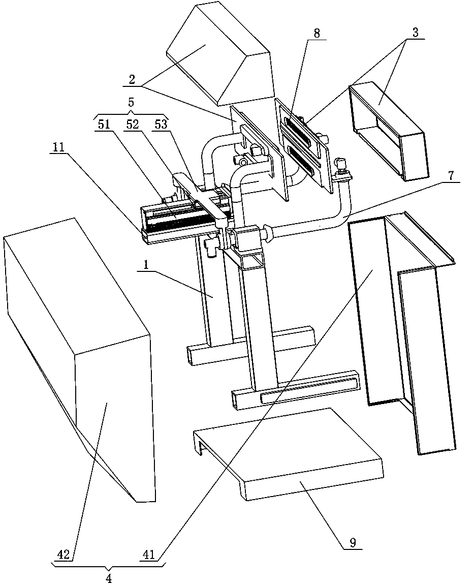 Packing bag heat seal mechanism and rubber plug/aluminum cover discharge device based on same