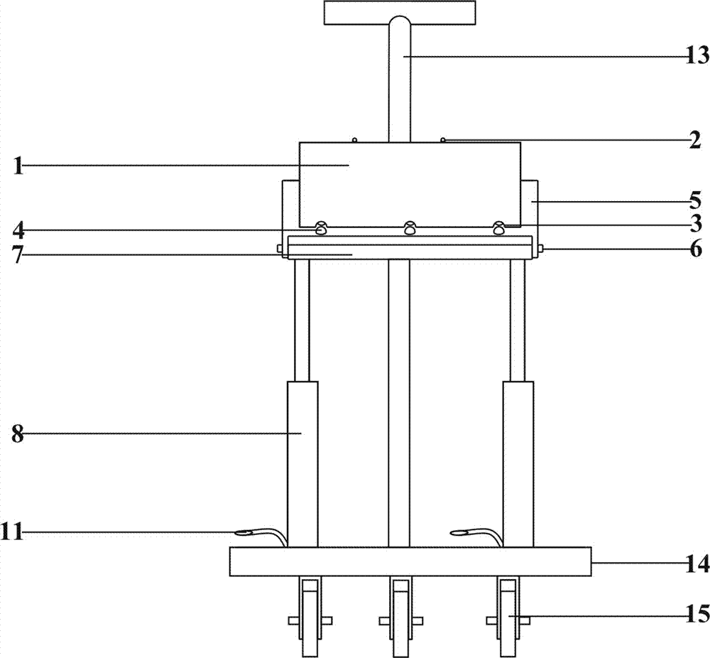 Hydraulic adjusting loading device for self-weight type slide slope physical model experiment