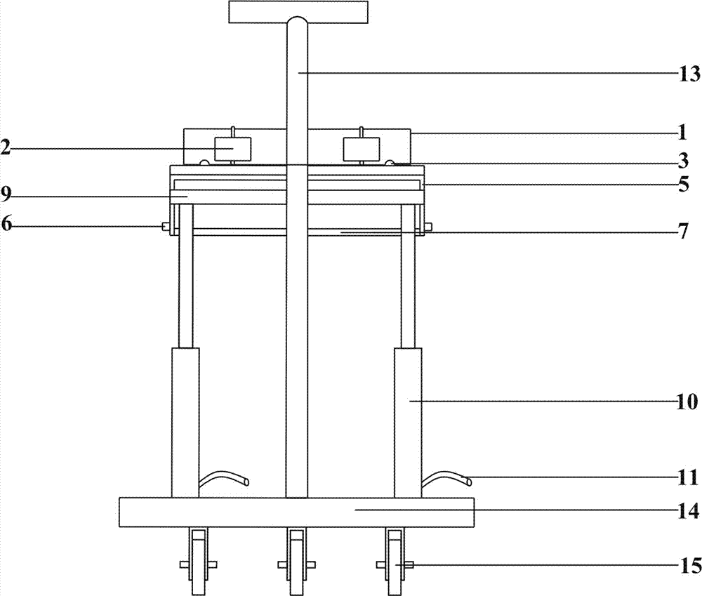 Hydraulic adjusting loading device for self-weight type slide slope physical model experiment