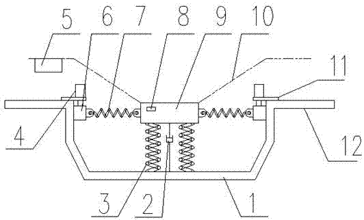 Stepless adjusting quasi zero rigidity center hanging device