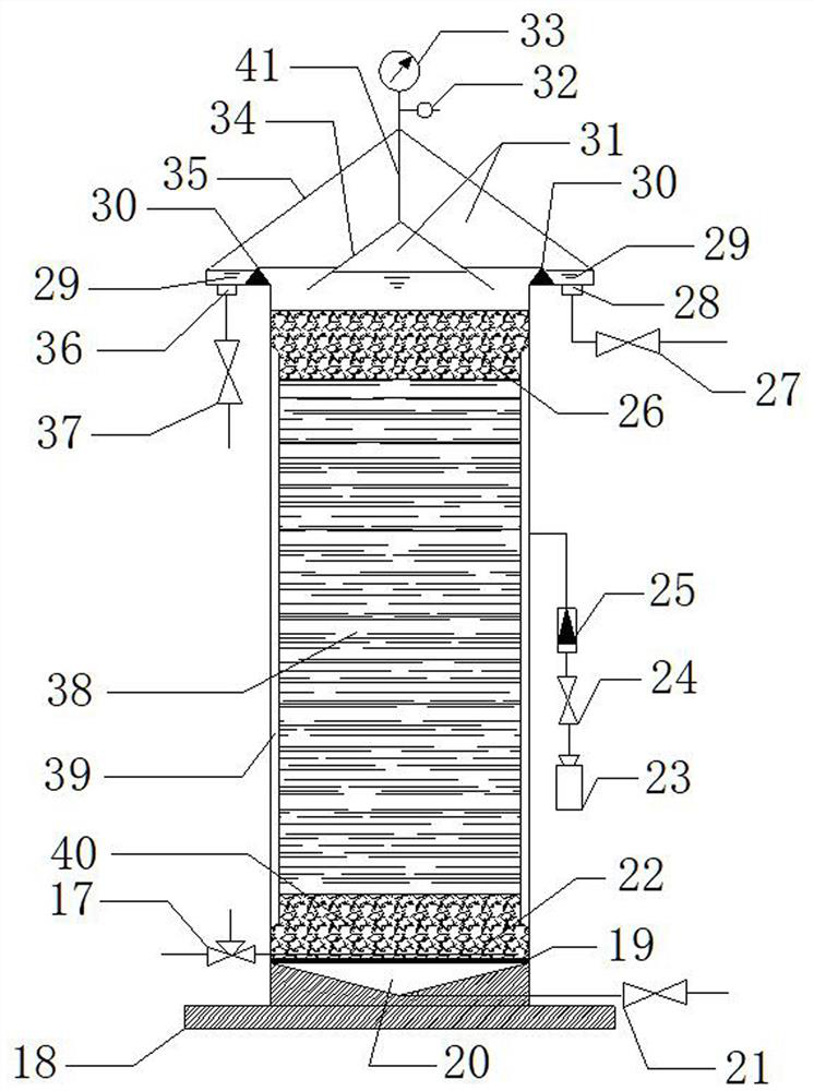 A low-carbon source sewage autotrophic denitrification deep denitrification device and method