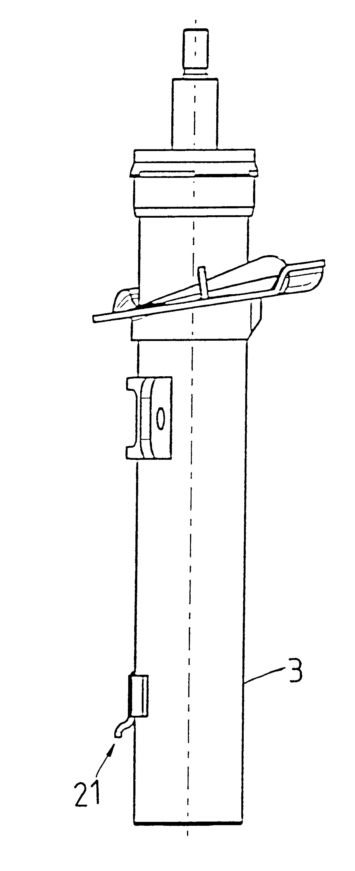 Shock absorber strut with steering knuckle