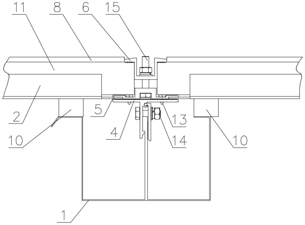 BIPV waterproof system of E-shaped water guide groove