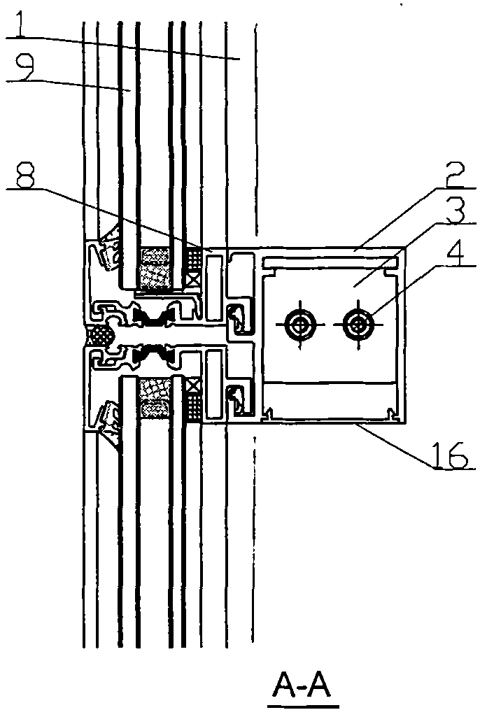 Angle adjustable corner section bar system for curtain wall