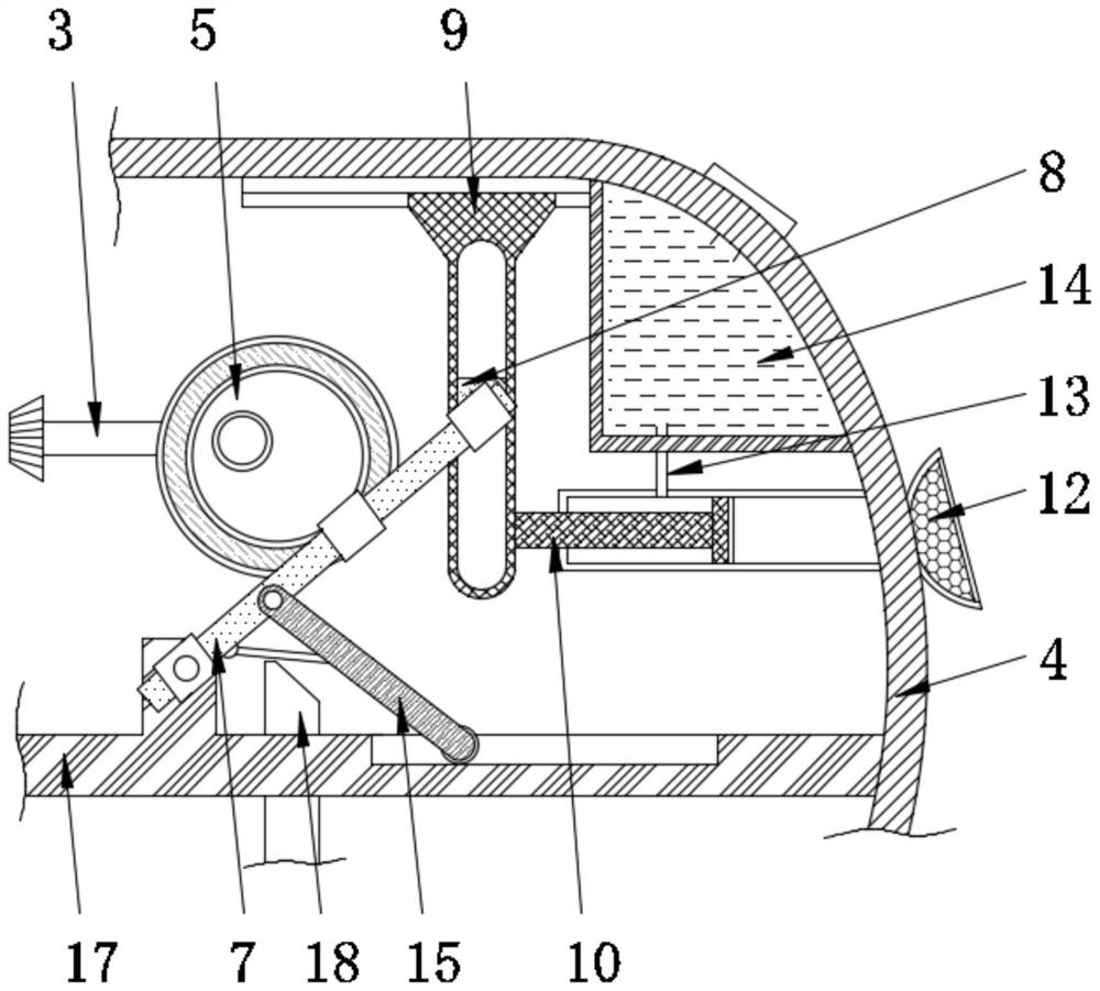 Automatic spraying dust removal device along with wind power in building foundation pit