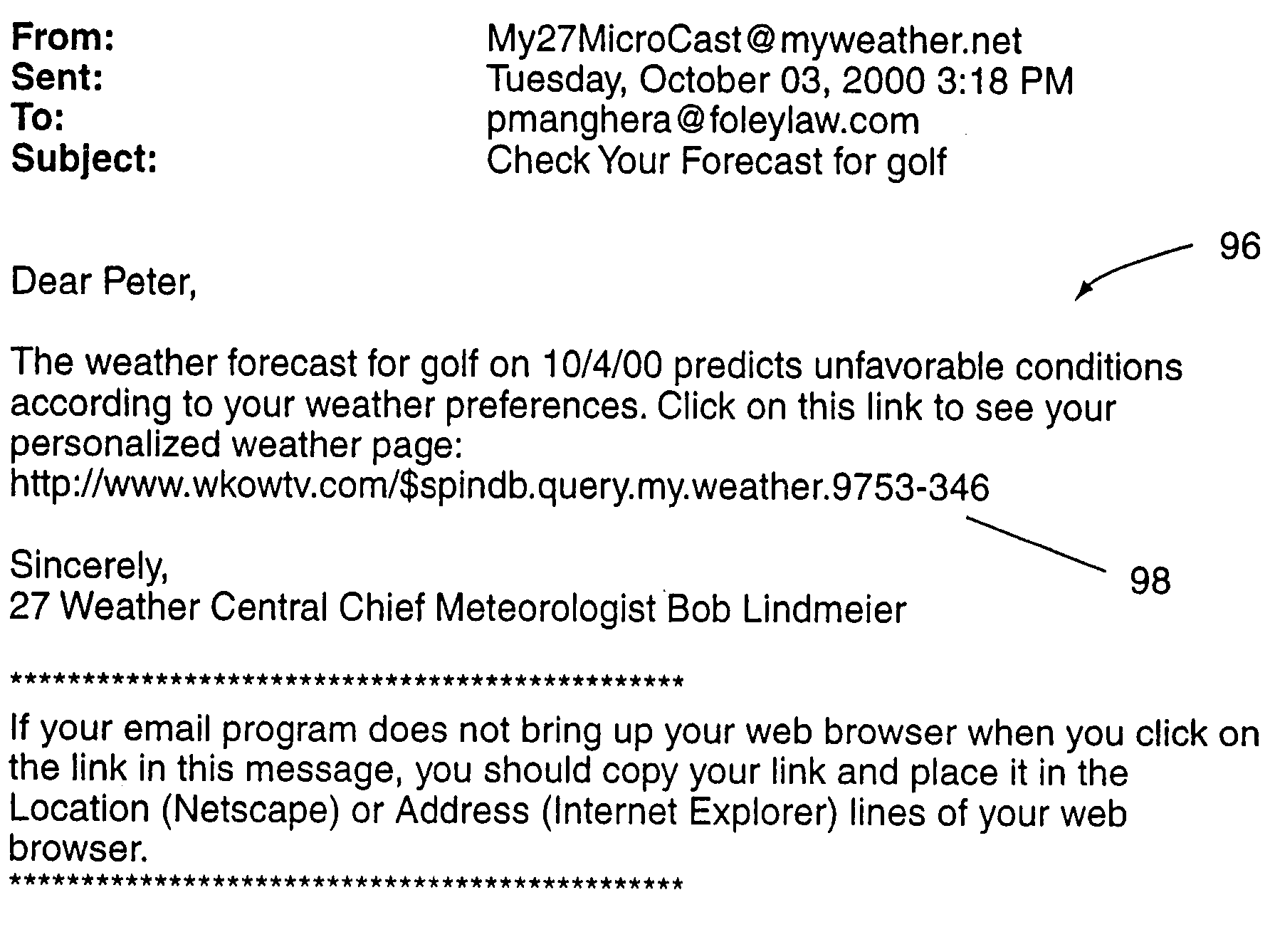 System and method for providing personalized weather reports and the like