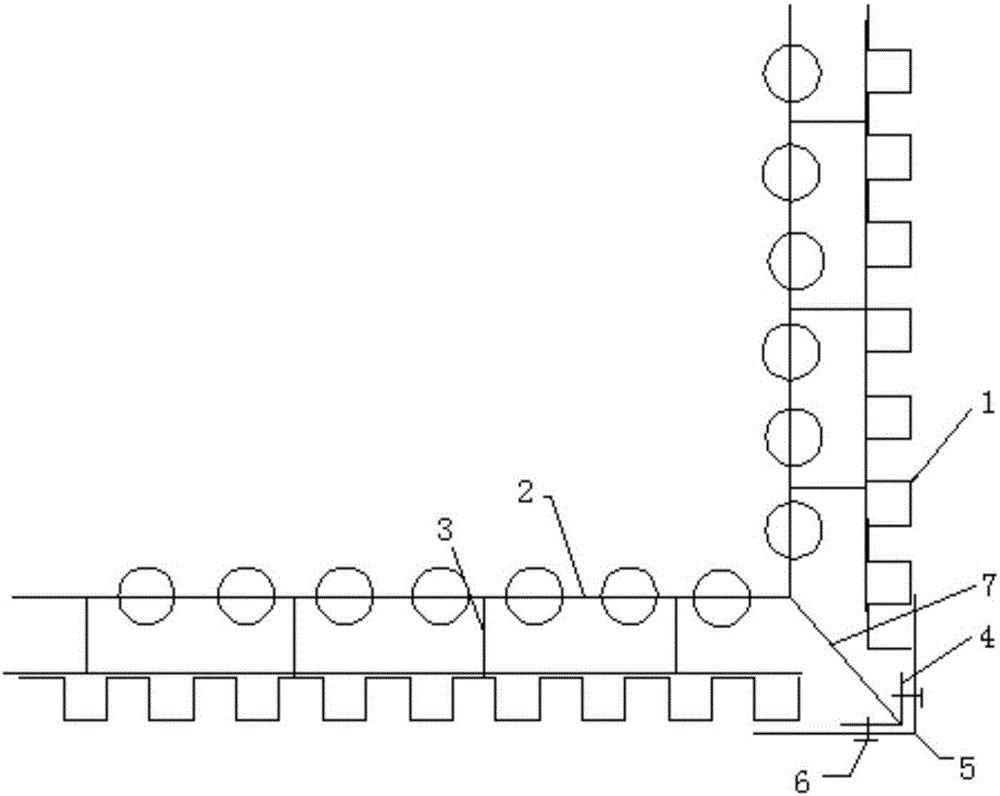 Anti-expansion overlapping structure of folded plate at corner of furnace wall