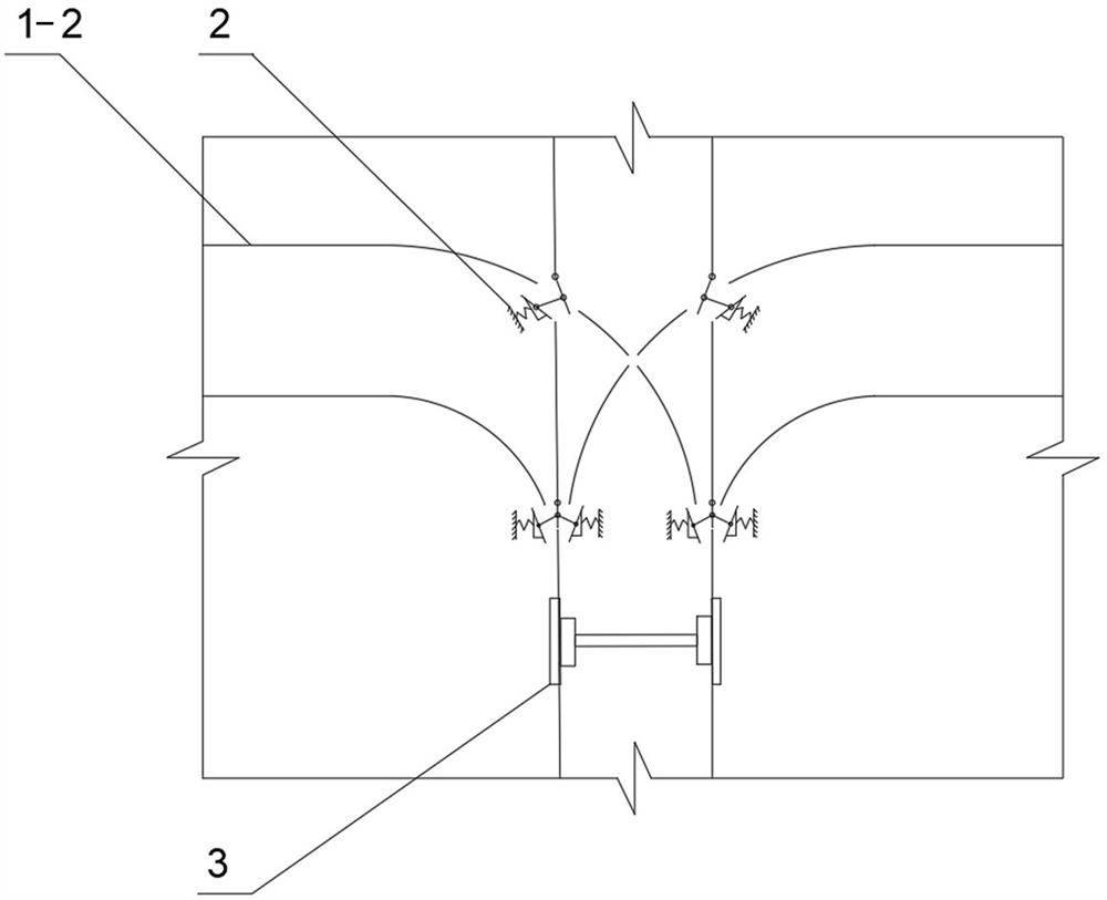 A greenhouse track car track switching device