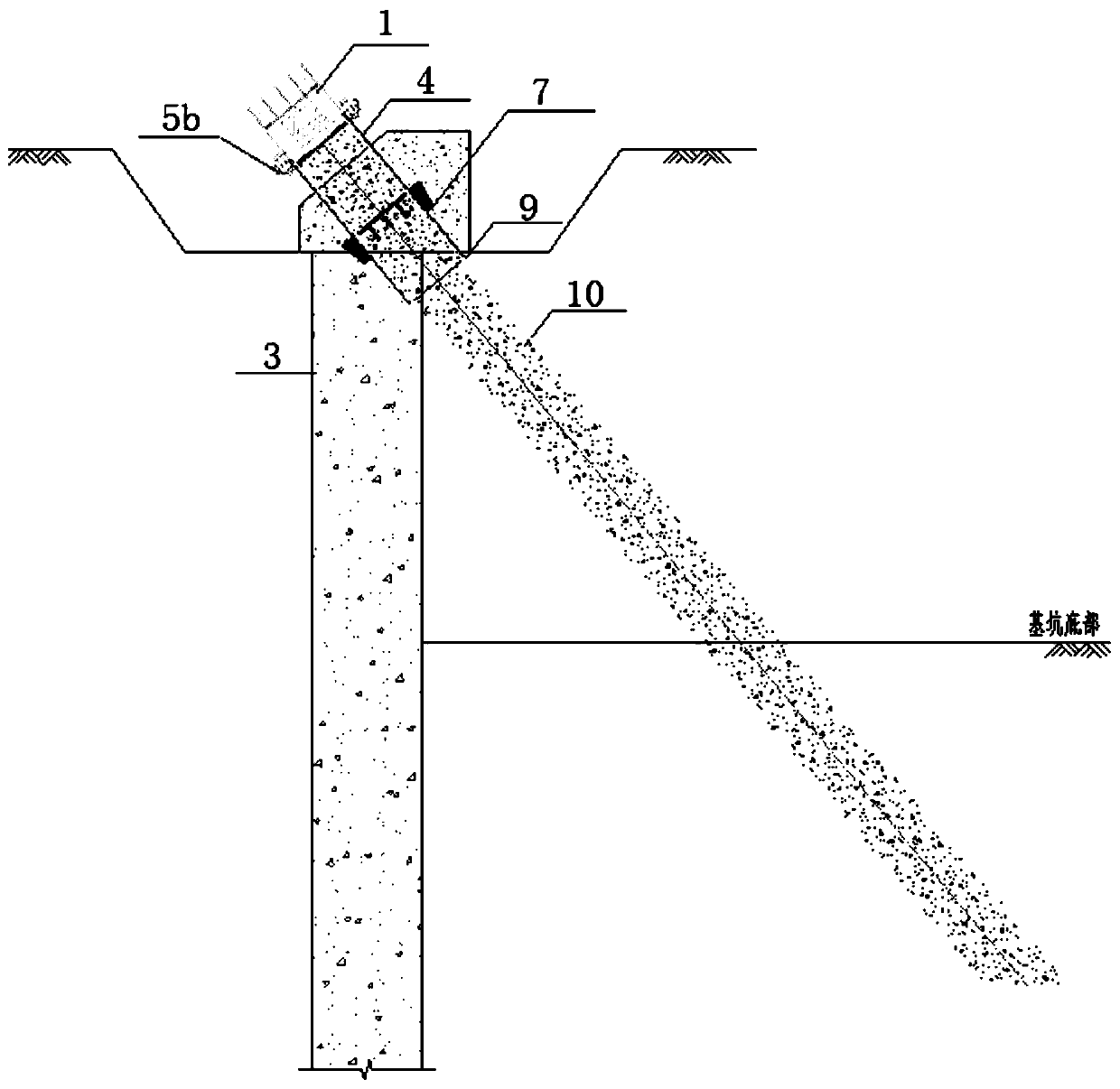 End embedded type prestressed inclined pile and construction method thereof