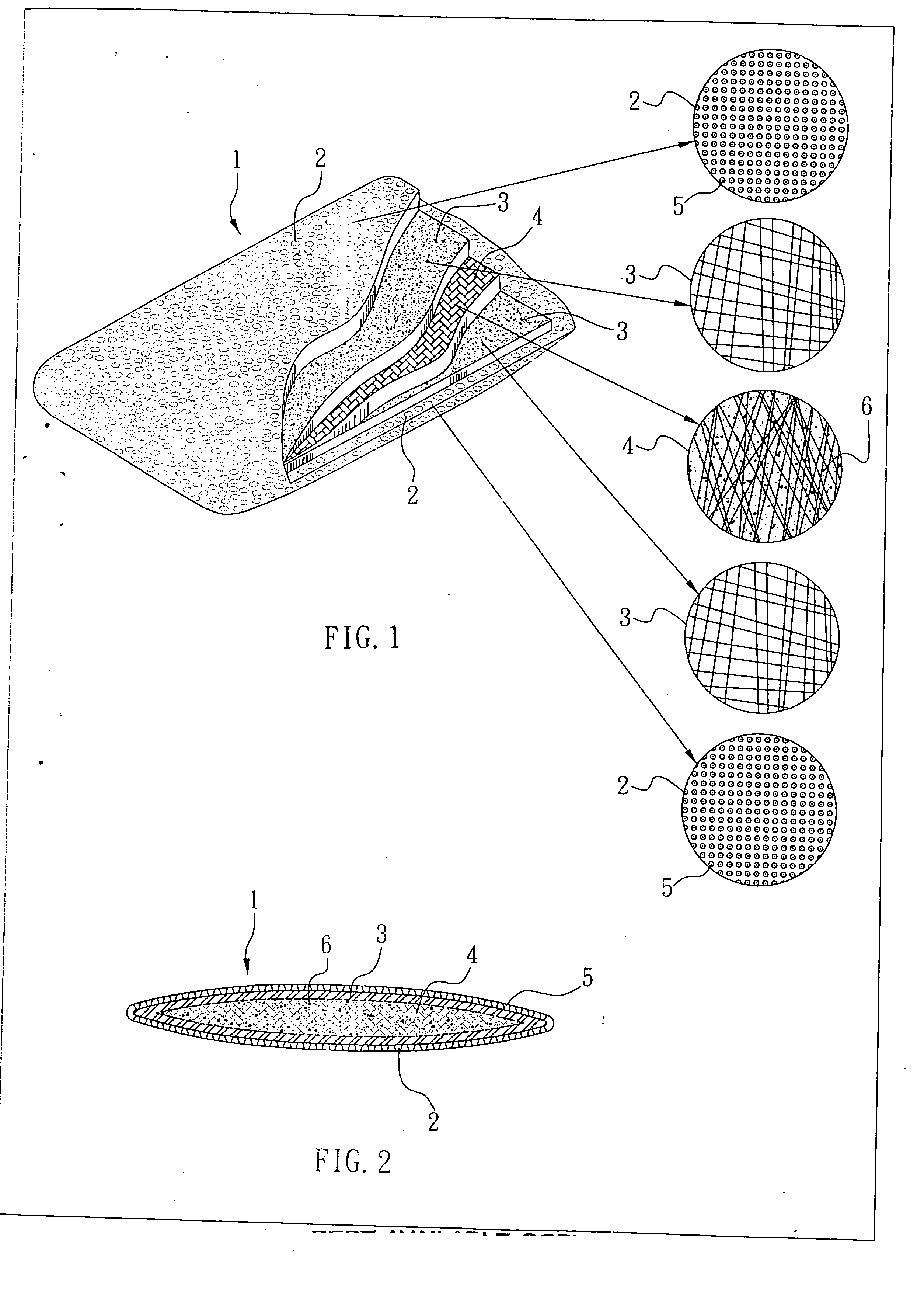 Three dimensional slow release agent absorbent dressing