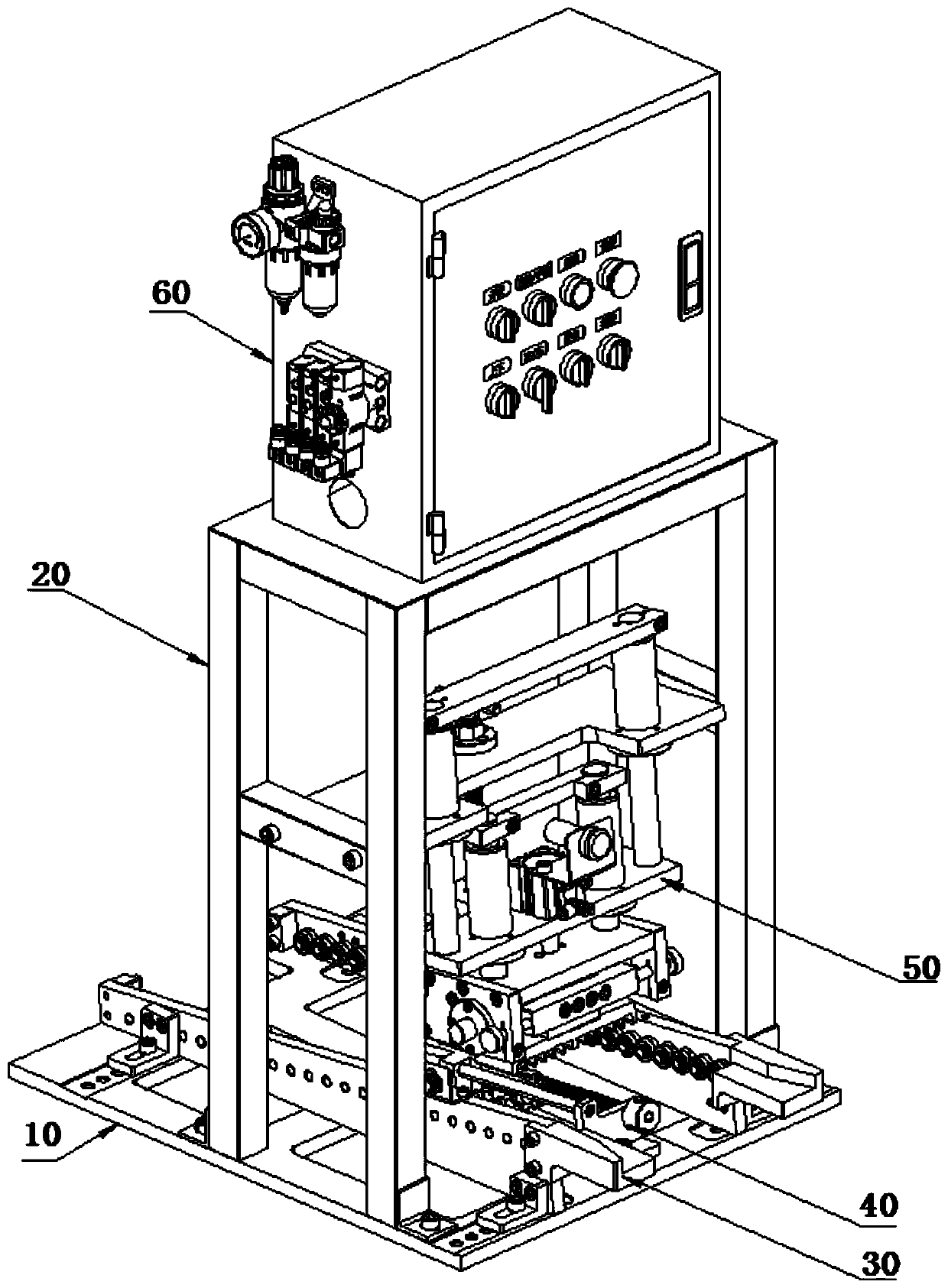 A device for automatically bending tabs