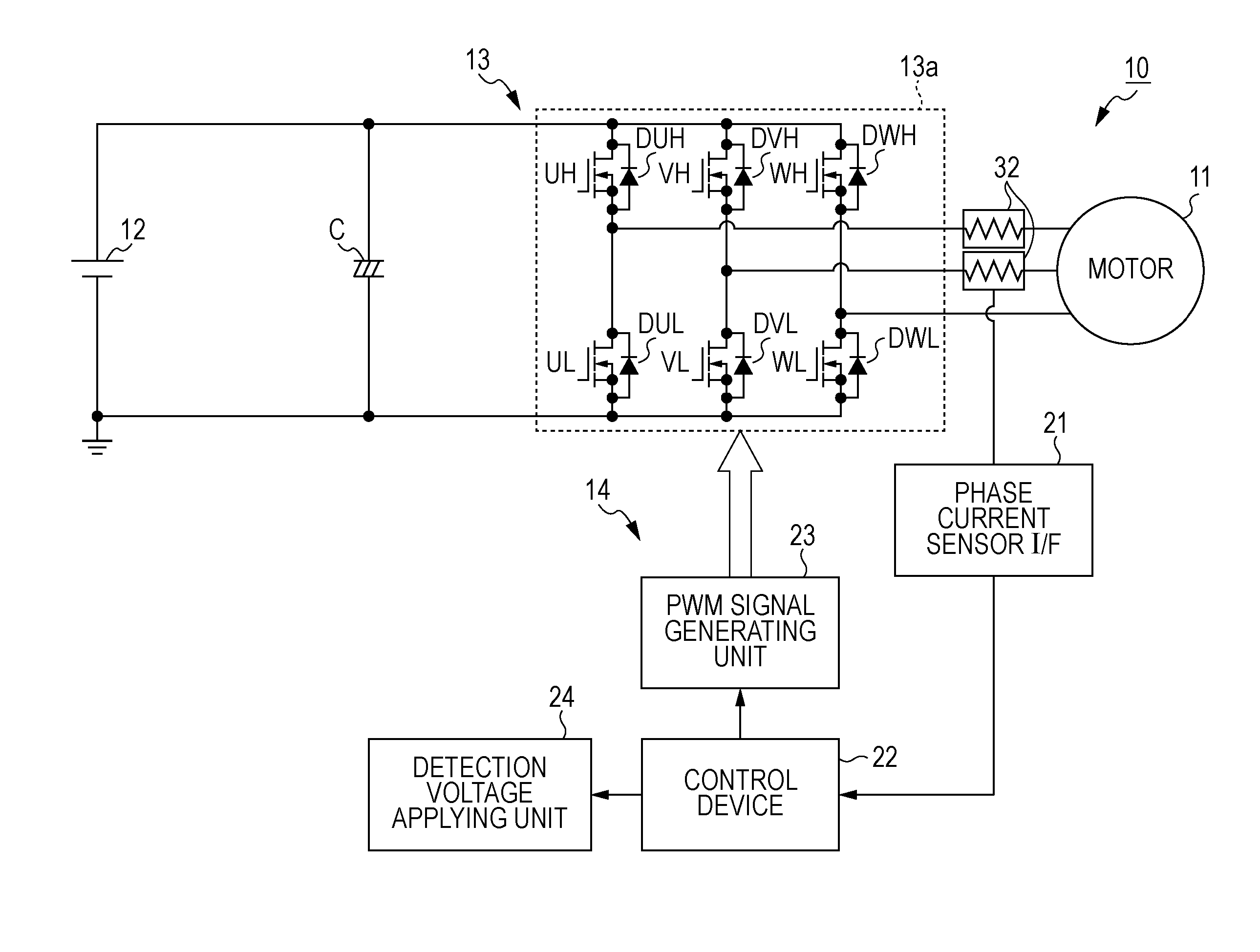 Motor magnetic-pole-position estimating apparatus