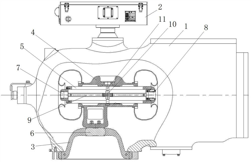 A moving contact base body and a three-position isolating grounding switch