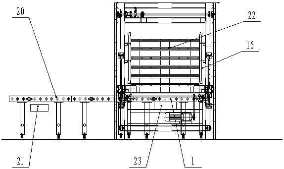 Automatic destackingand stacking system