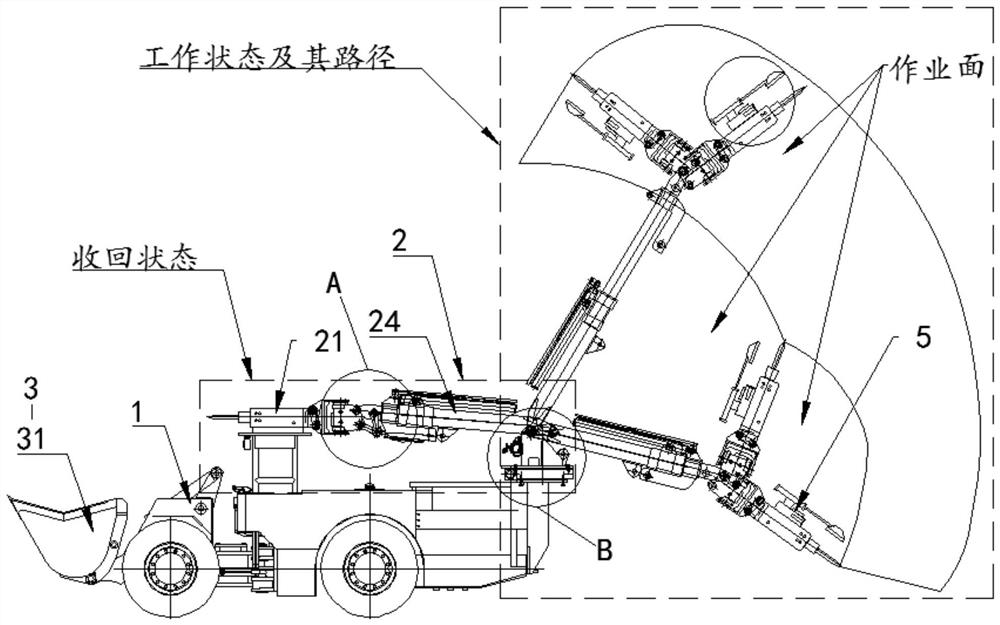 Underground mining stone-prying carry-scraper and mining method thereof