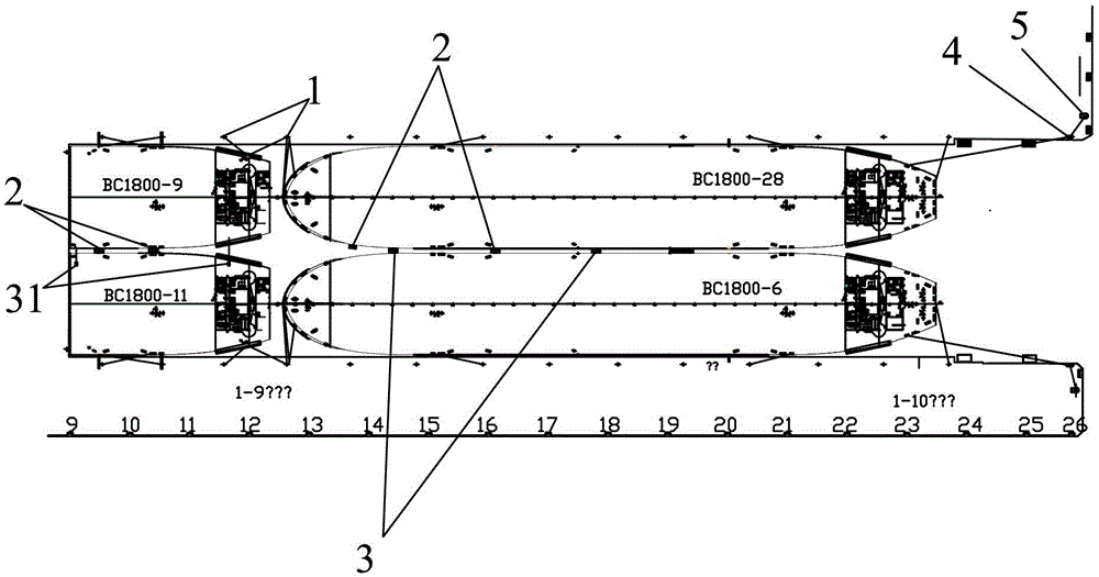 300,000 dry dock parallel construction ship towing method for undocking