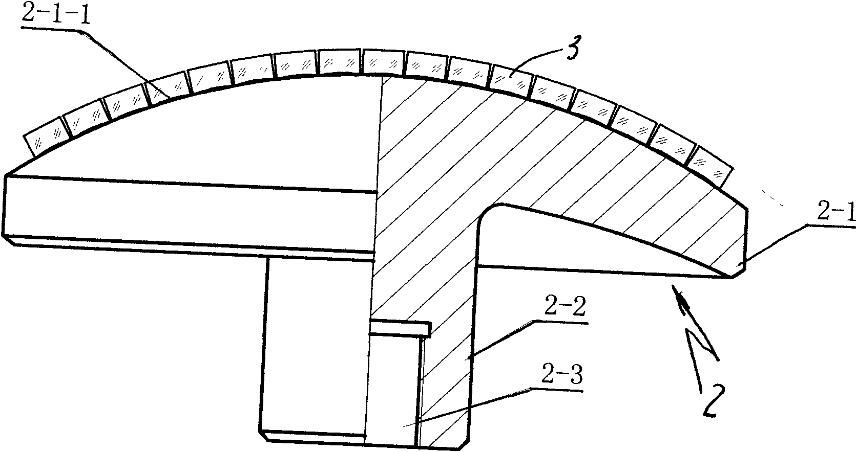 Method for processing negative crescent optical lens