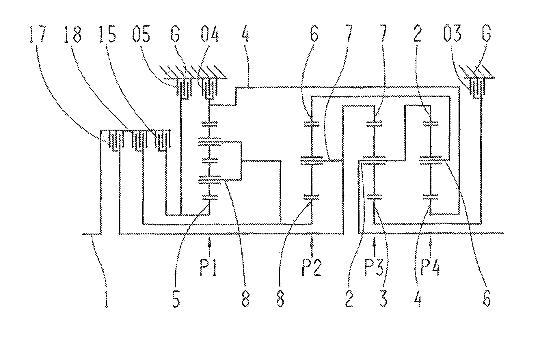 Multi-speed gearbox