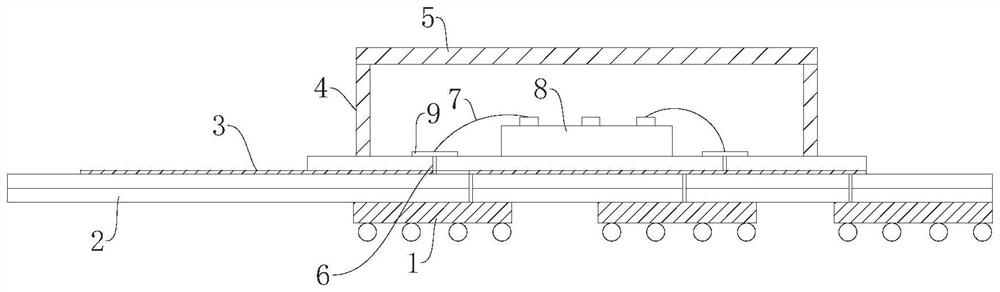 Airtight packaging structure and method for microwave and millimeter wave chip with BGA interface