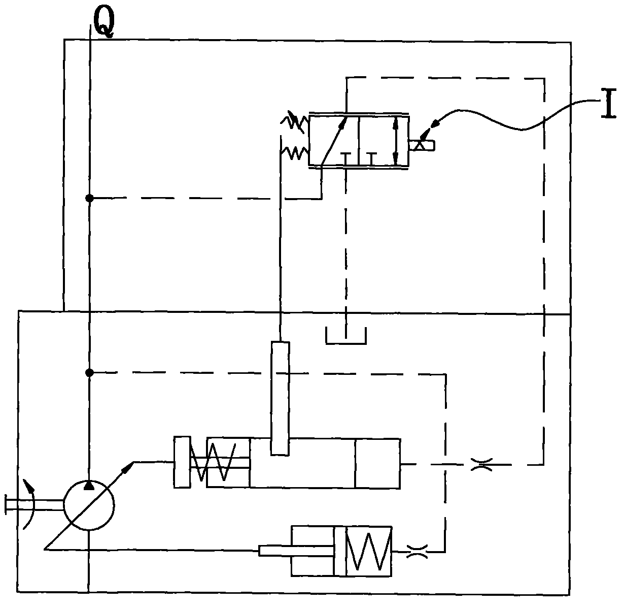 Position-spring-force feedback type electric proportional variable axial plunger pump