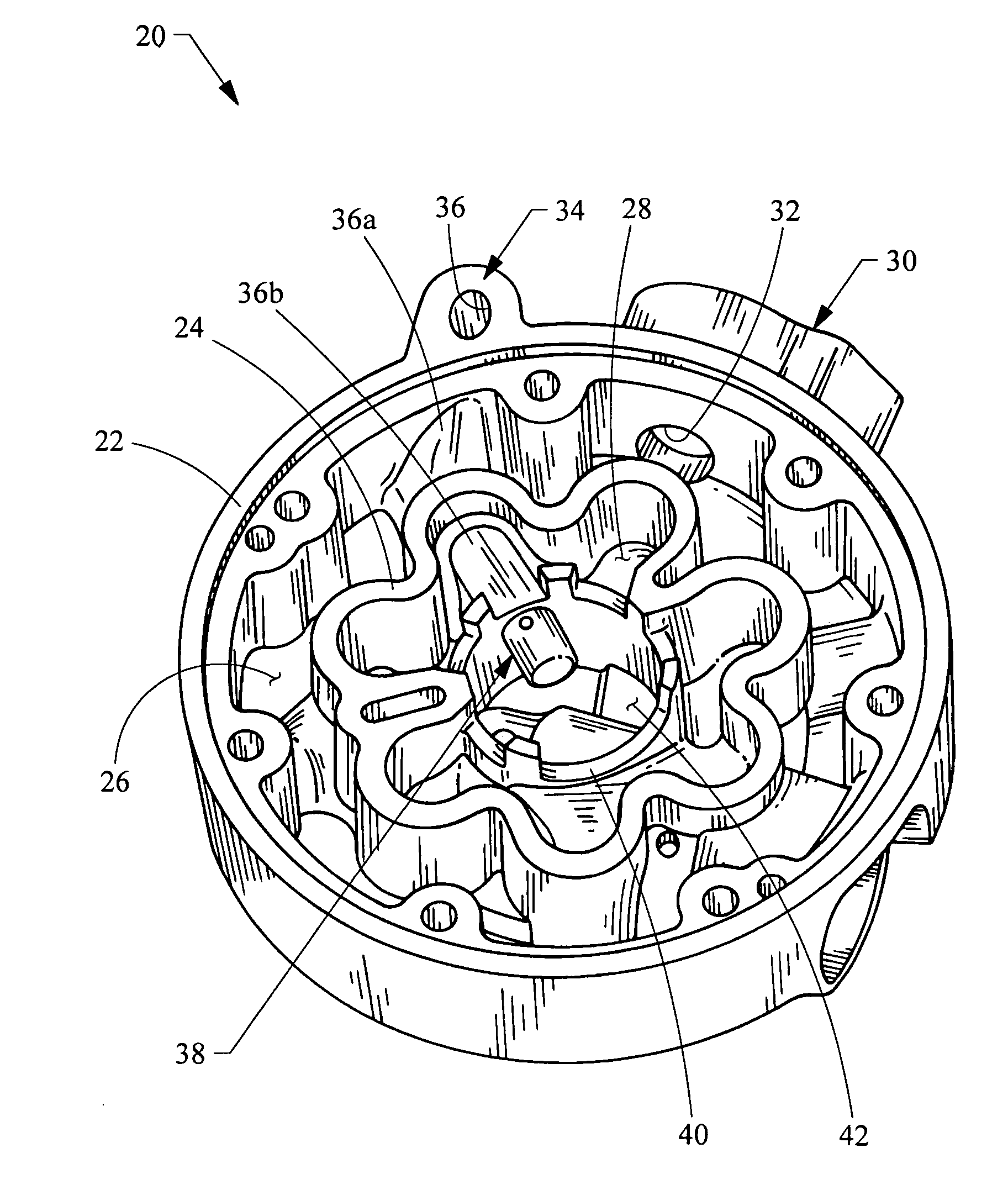 NVH and gas pulsation reduction in AC compressor