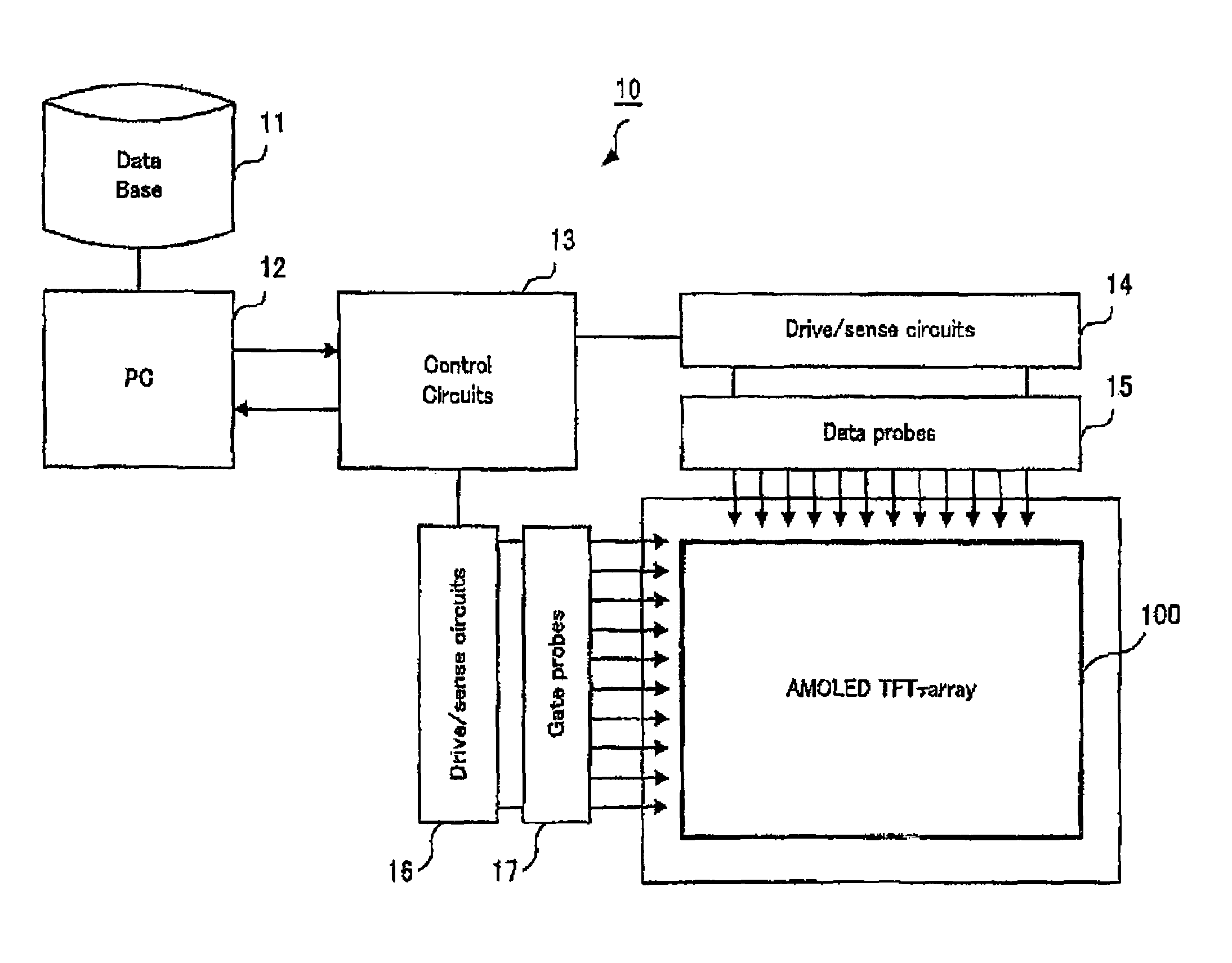 Inspection device and inspection method for active matrix panel, and manufacturing method for active matrix organic light emitting diode panel