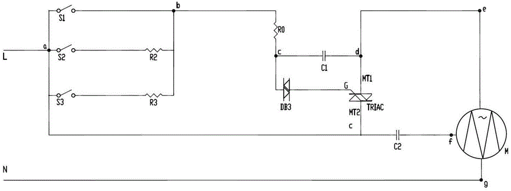 Fan motor speed adjusting device, fan with same and fan motor