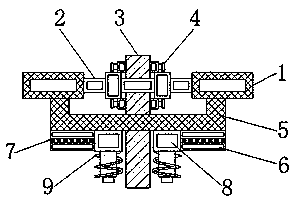 A shock-absorbing device for balancing instruments and meters