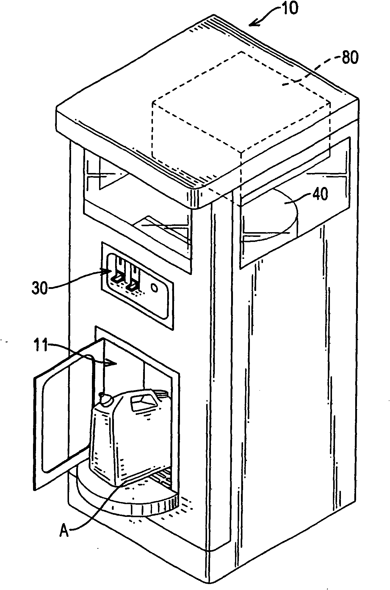 Automatic vending equipment for liquid fertilizer