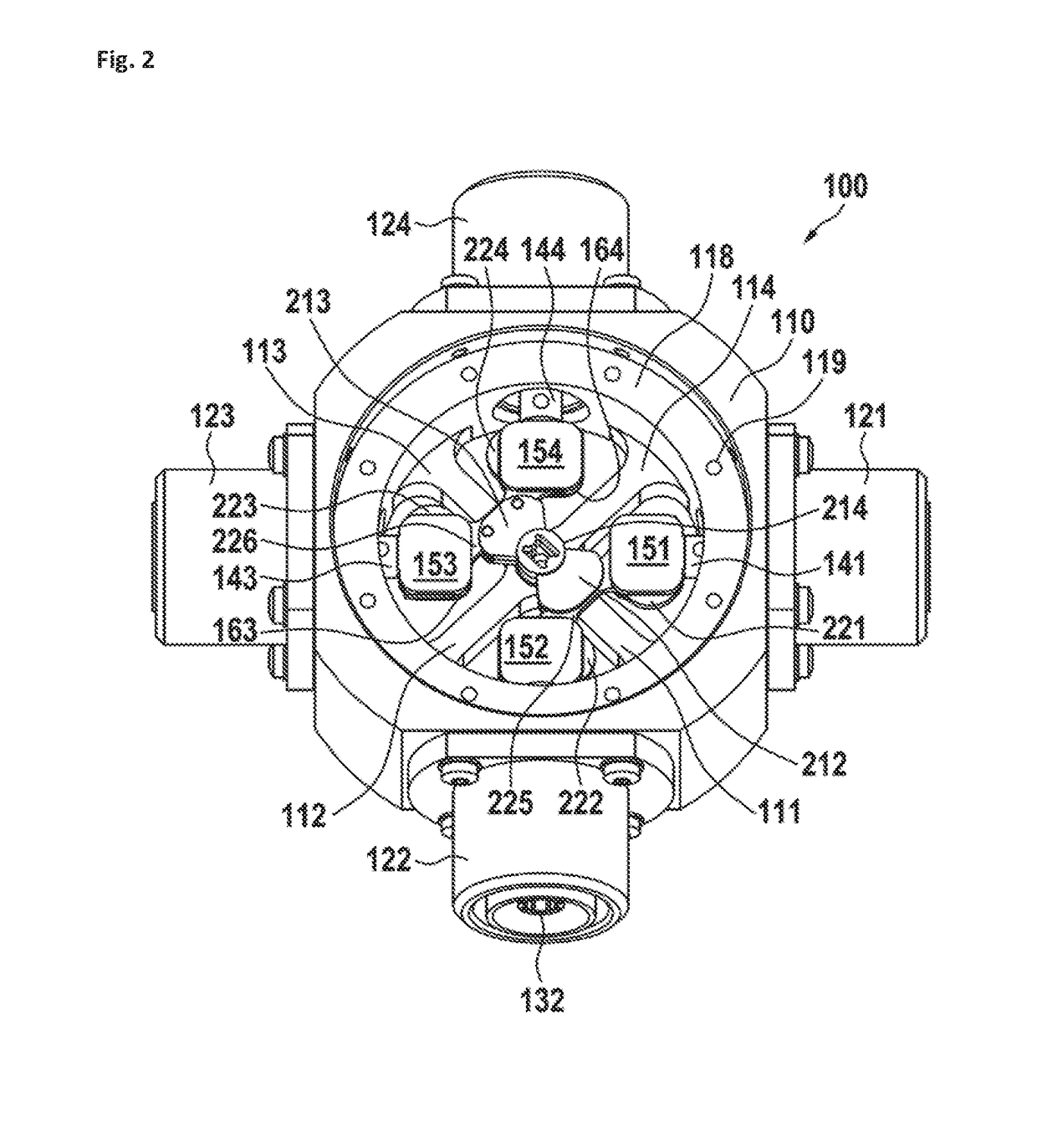 Rotary switch for low passive intermodulation connection