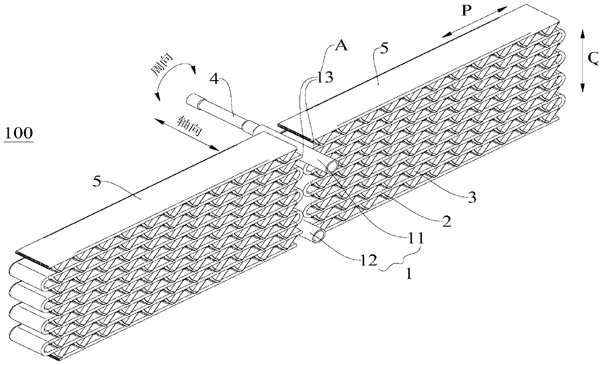 Serpentine tube microchannel heat exchanger