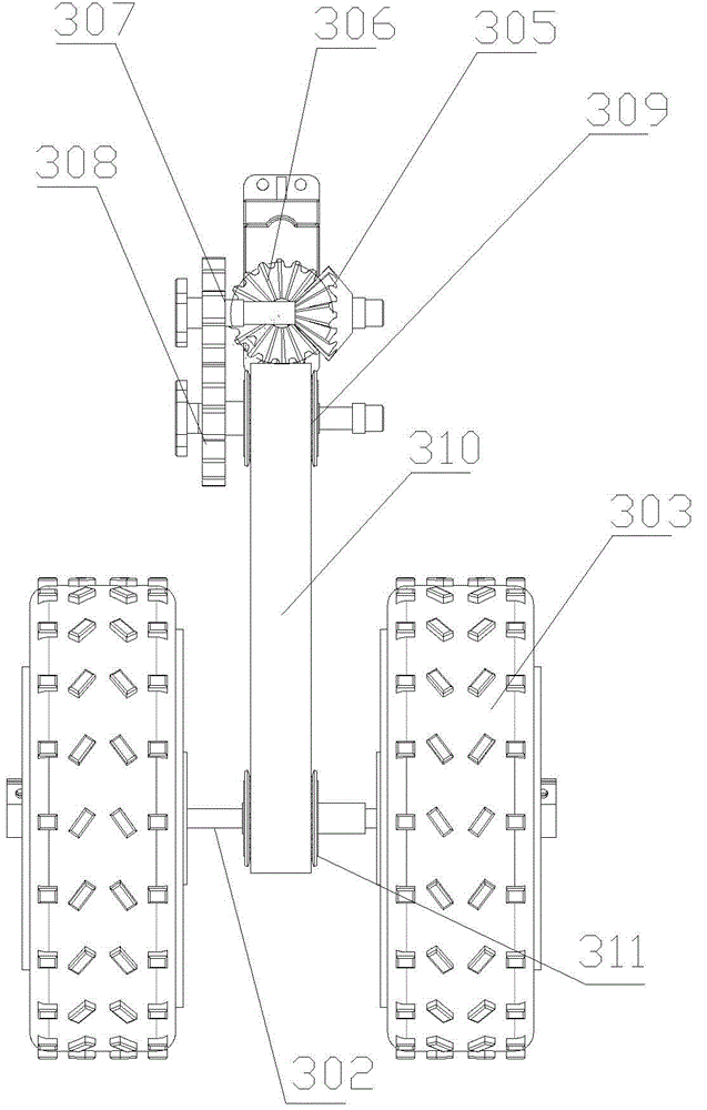 Four-section wheel-track combined intelligent obstacle-crossing robot