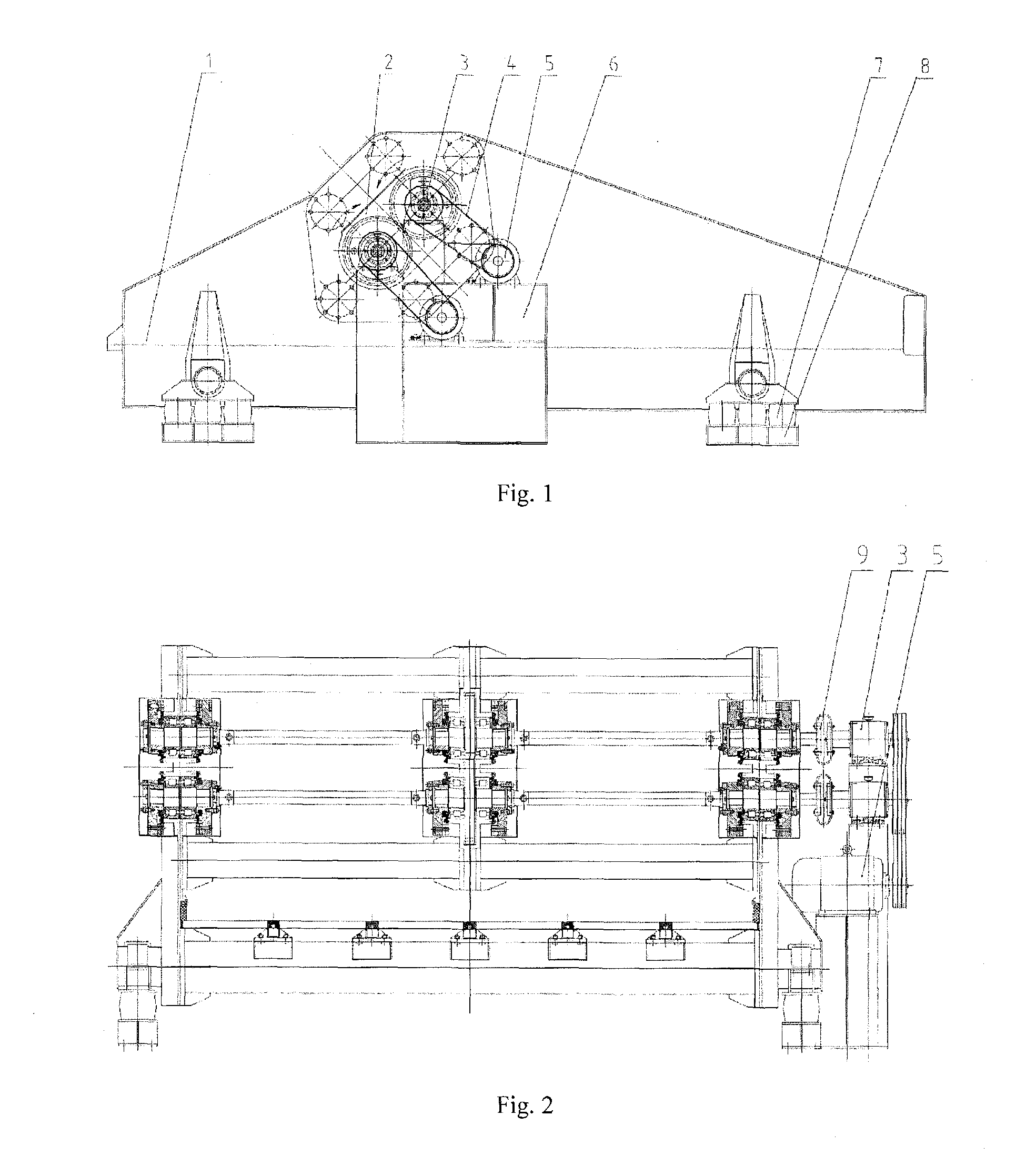 Synchronous statically indeterminate mesh-beam excitation large-scale vibrating screen