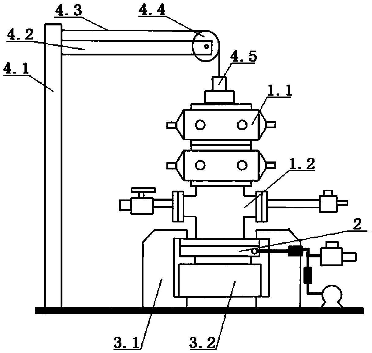 Hydraulic test system of well control device for oil and gas fields