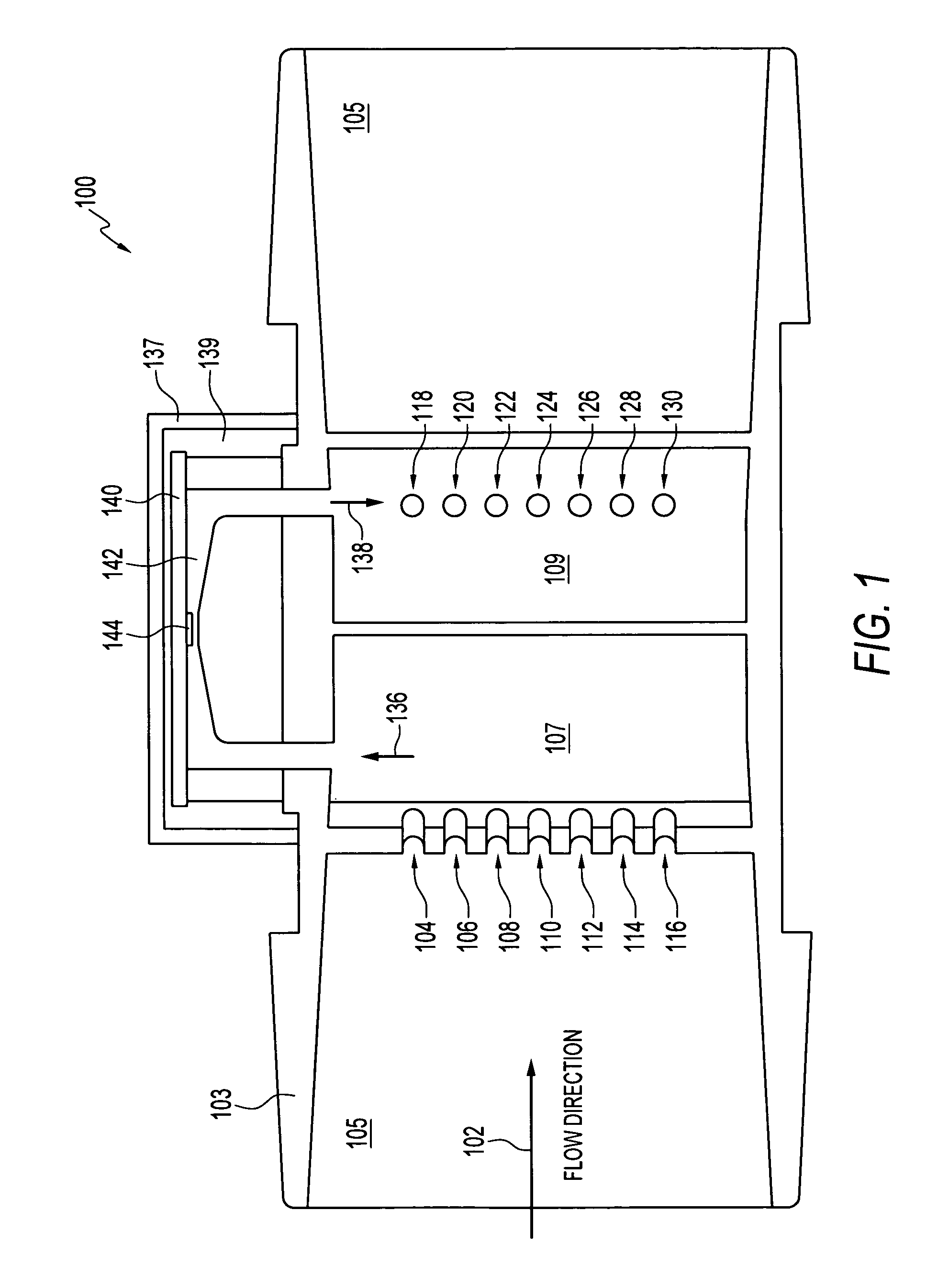 Ultra low pressure drop flow sensor