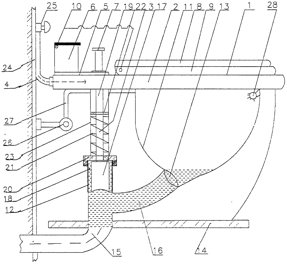 Water-saving and environment-friendly toilet with fast sewage discharge device