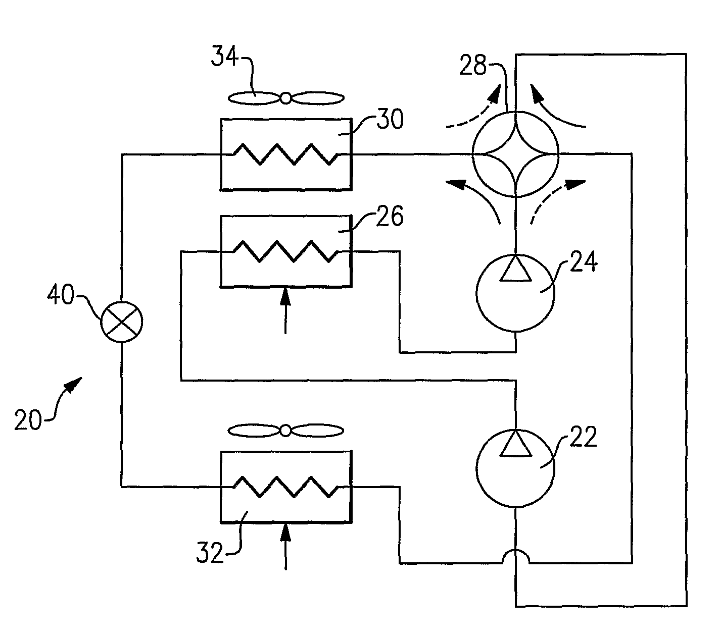 Heat pump with intercooler