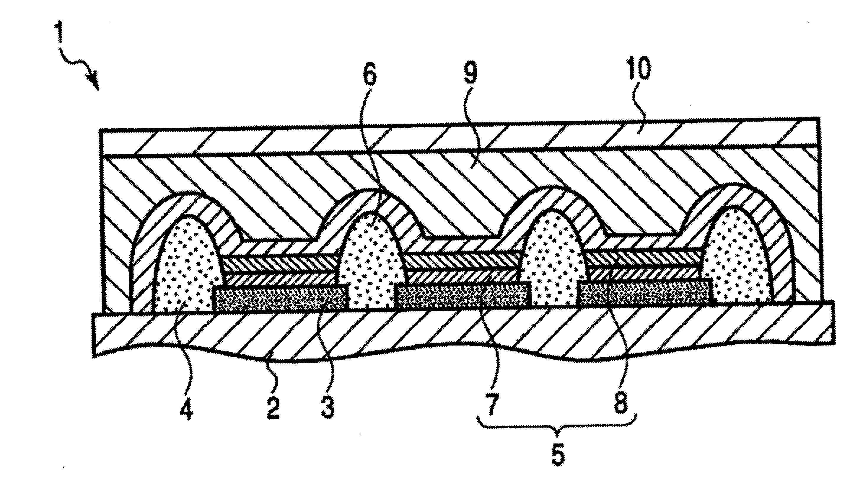 Ink composition, organic el device using ink composition, and method for producing organic el device