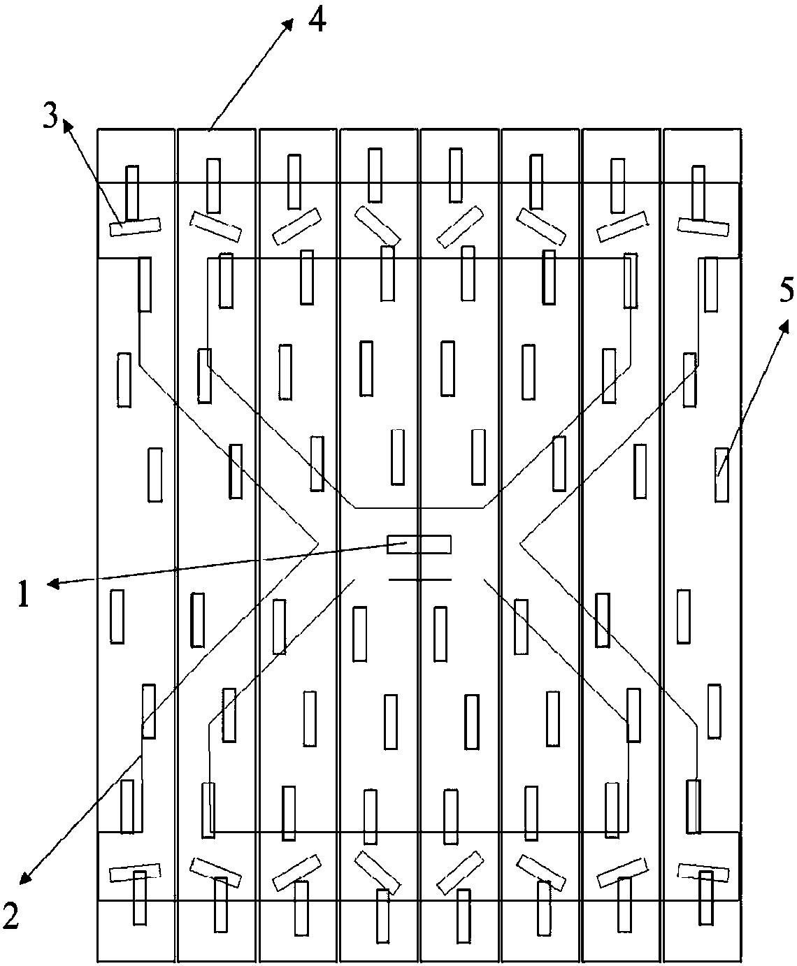 Quadrangle feeding-based dual-layer waveguide gap near-field focusing array antenna